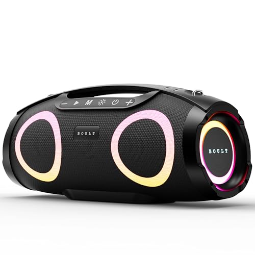 Boult Newly Launched Bassbox Q60 Bluetooth Speaker With 60 Watt Boomx Audio, Up To 18Hrs Playtime, Type-C Charging, Aux/Tf Card/Usb & Bt 5.4 Compatible, Dual Radiator, Portable Speaker (Black)