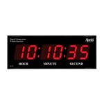 Ajanta Quartz Digital Wall Clock For Home And Office(Red)(Plastic, 1.5Wx14.2Lx5.5H Inches)