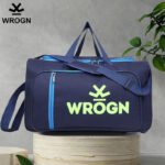 Wrogn (Expandable) 65L Strolley Duffel Bag Luggage Travel With Wheels Large Capacity 22Inch Black Duffel With Wheels (Strolley)