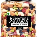 Nature Aahar Mix Dry Fruit | Panchmeva | 500Gm | Jar Almonds, Cashews, Raisins, Dry Dates, Pistachios, Figs, Assorted Fruits & Nuts(500 G)