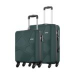 Safari Pentagon Set Of 2, Cabin & Checkin Trolley Bags Hard Case Polypropylene 4 Wheels 360 Degree Wheeling System Luggage, Travel Bags, Suitcase For Travel, Trolley Bags For Travel, Dusk Green