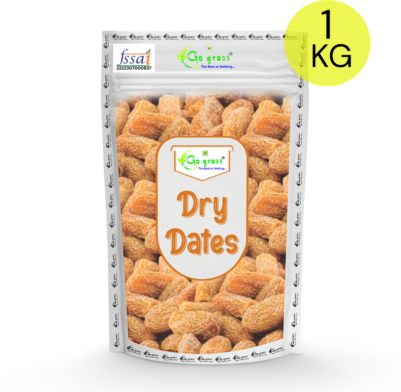 Go Grass 1 Kg | Khajur | Dates | Exceptional Taste And Soft Texture, No Sugar | Dates(1 Kg)