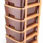 Humble Kart Shelf Organizers(Brown, Plastic)