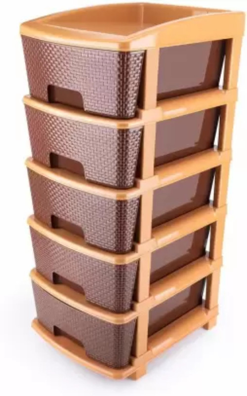 Humble Kart Shelf Organizers(Brown, Plastic)