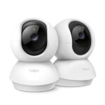 Tapo Tp-Link C210P2 360° 3Mp 2K 2304 Full Hd 1296P Video Pan/Tilt Smart Wi-Fi Security Camera | Alexa Enabled | 2-Way Audio| Night Vision| Motion Detection | Indoor Cctv | Pack Of 2,White