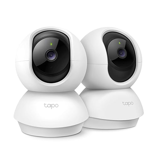 Tapo Tp-Link C210P2 360° 3Mp 2K 2304 Full Hd 1296P Video Pan/Tilt Smart Wi-Fi Security Camera | Alexa Enabled | 2-Way Audio| Night Vision| Motion Detection | Indoor Cctv | Pack Of 2,White