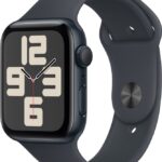Apple Watch Se Gps 44Mm Midnight Aluminium With Midnight Sport Band(Midnight Strap, Free Size)