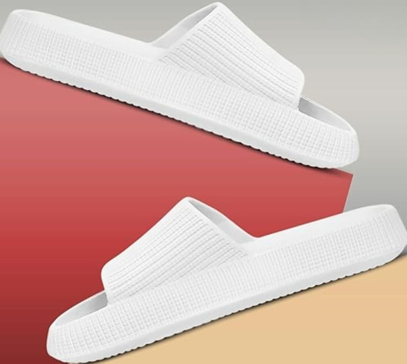 Judgement Men Flip Flops(White , 9)