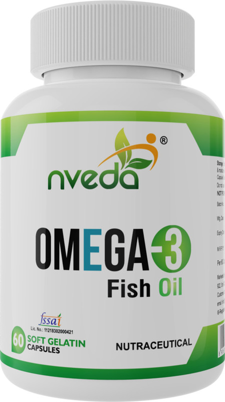 Nveda Omega 3 Supplements 60 Softgels ( 1000 Mg Omega 3 , With 180 Mg Epa & 120 Mg Dha)(60 No)