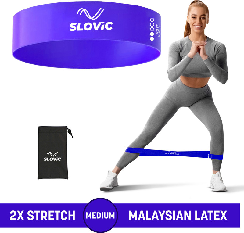 Slovic Mini Resistance Loop Band For Full Body Exercises – Blue Resistance Band(Pack Of 1)