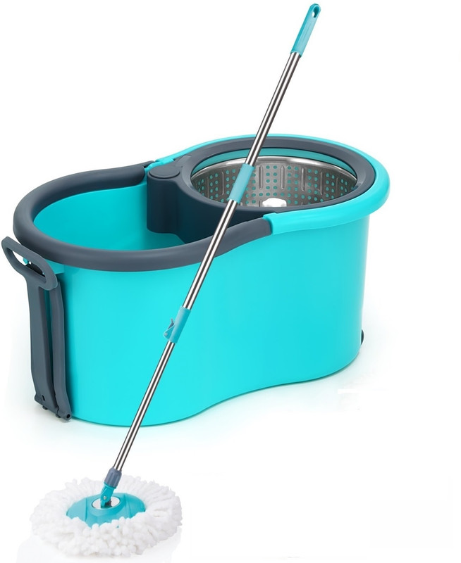 Flipkart Smartbuy 360 Cleaning Mop Set Floor Cleaning Comes With 1 Microfiber Refill And Mop Stick Mop Set(Green)