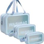 Prisha Sales Cosmetic Pouch, Make Up Bag For Home & Travel, Toiletry Bag Travel Toiletry Kit(Blue)