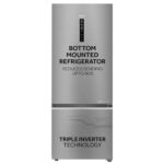 Haier 325 L, 3 Star, Convertible 14-In-1 Triple Inverter & Fan Motor Technology, With Display Frost Free Double Door Bottom Mount Refrigerator (Heb-333Ds-P, Dazzle Steel)