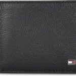 Tommy Hilfiger Men Formal Black Genuine Leather Wallet(4 Card Slots)