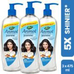 Dabur Jasmine Coconut Oil -475Ml X Pack Of 3 |Nariyal Tel |Vitamin E |Non-Sticky Hair Oil(1425 Ml)
