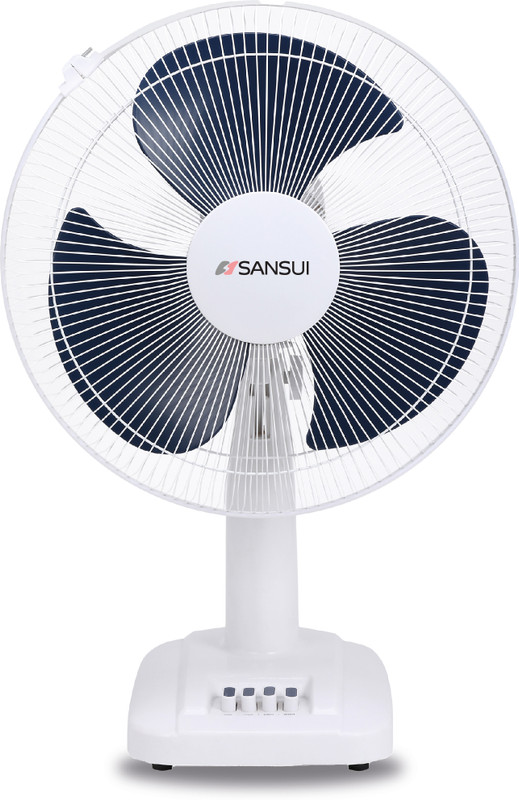 Sansui Chetak High Speed 400 Mm 3 Blade Table Fan(Blue And White | Pack Of 1)