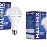 Halonix 14W Emergency Bulb | Rechargeable For Power Cuts Backup : 4Hrs Cool Day Light Pack Of 2 Light, B22D, Led