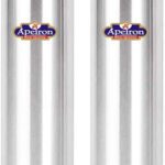 Apeiron Stainless Steel Fridge Water Bottle Silver 1000 Ml Bottle(Pack Of 2, Silver, Steel)