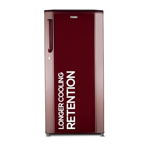 Haier 165 L, 1 Star, Direct-Cool Single Door Refrigerator (Hed-171Rs-P, Red Mono)