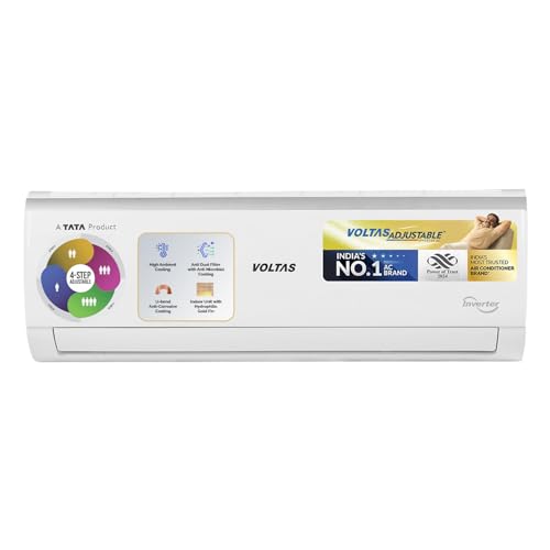 Voltas 1 Ton 3 Star Inverter Split Ac (Copper, 4-In-1 Adjustable Mode, Anti-Dust Filter, 123V Vectra Cae, White)