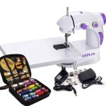 Chillaxplus Sewing Machine With 12 Threads Sewing Kit And Table, Portable Stitching Machine With Foot Pedal, Mini Silai Machine, White