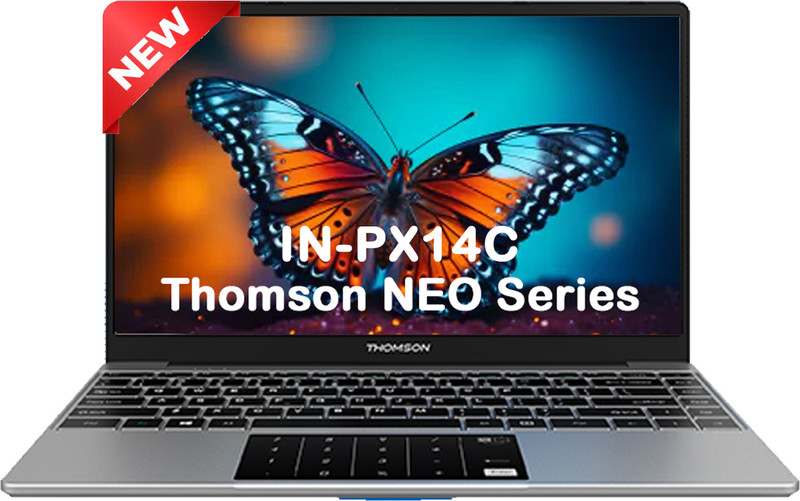 Thomson Neo Metallic With Numeric Touch Pad Intel Celeron Dual Core N4020 – (4 Gb/128 Gb Ssd/Windows 11 Home) In-Px14C Thin And Light Laptop(14.1 Inch, Silver, 1.30 Kg)