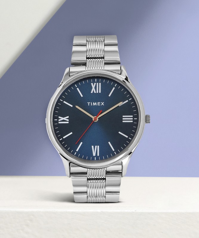 Timex Blue Dial Stainless Steel Analog Watch  – For Men