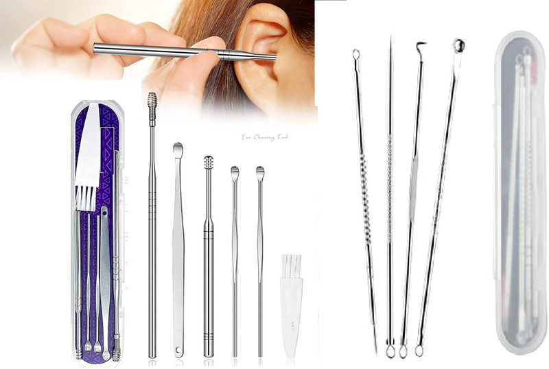 J & F Hinshitshu Blackhead Tool Kit (4 In 1)With Ear Cleaning Tool ( 6 In 1 )(2 Items In The Set)