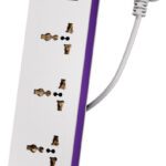 Crompton Powerbox Alpha S 4 Socket Extension Boards(Black, White, 2 M)