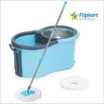 Flipkart Smartbuy Steel Sprinkler 2 Microfiber Refills Blue Color Mop Set(Multicolor)