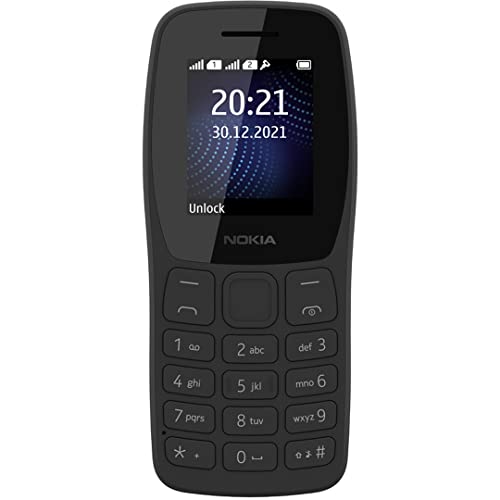 Nokia 105 Classic | Dual Sim Keypad Phone With Built-In Upi Payments, Long-Lasting Battery, Wireless Fm Radio | Without Charger | Charcoal