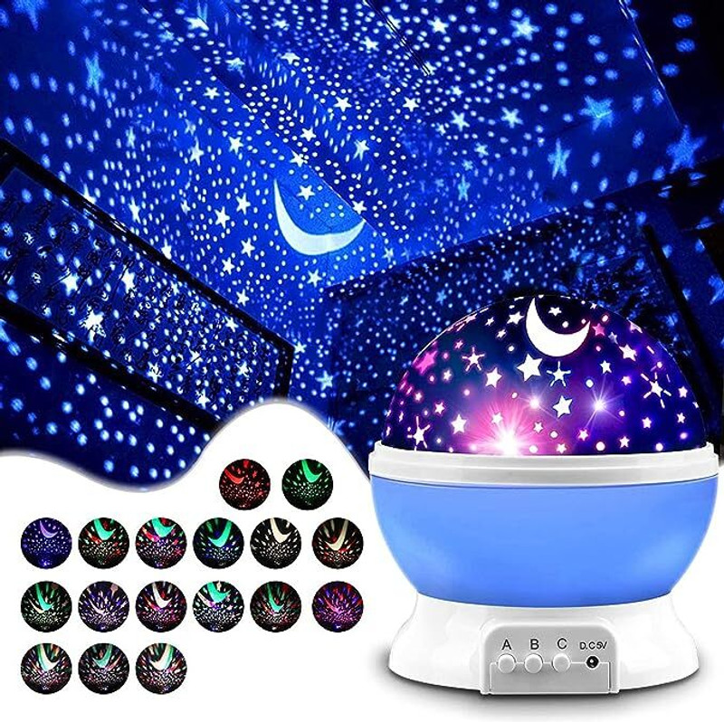Sument Romantic Led Cosmos Star Master Sky Starry Night Projector Bed Night Lamp Night Dual Disco Ball(Ball Diameter: 15 Cm)
