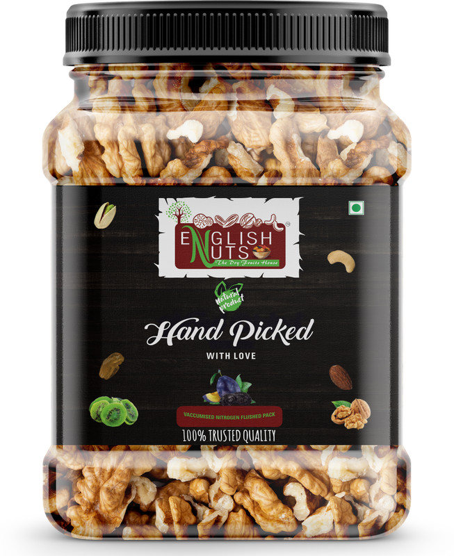 English Nuts 1 Kg Walnut Kernels Brown Quarter Akhrot Giri | Jar Pack | Economical Price Walnuts, Kernels(2 X 500 G)