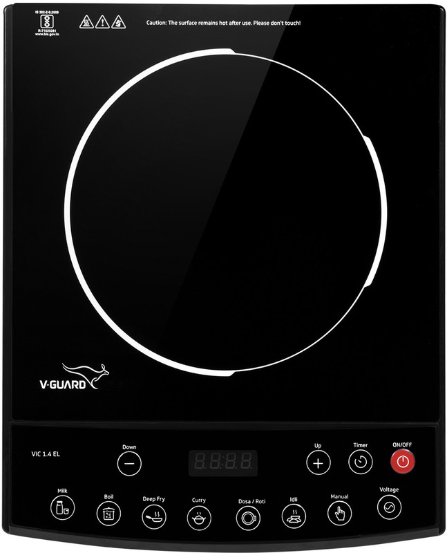 V-Guard 1400 W Induction Cooktop Push Button(Black, Vic 1.4 El)