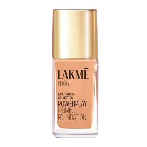 Lakmé 9To5 Primer + Matte Perfect Cover Liquid Full Coverage Foundation For All Skin Type, N220 Neutral Medium, 25 Ml 1 Count