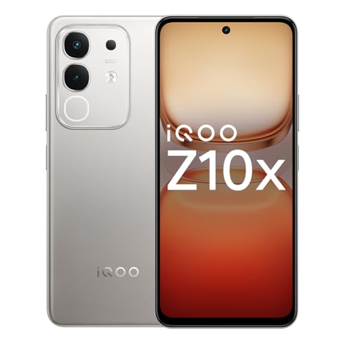 Iqoo Z10X 5G (Titanium, 8Gb Ram, 128Gb Storage) | 6500 Mah Large Capacity Battery | Dimensity 7300 Processor | Military-Grade Certified Durability