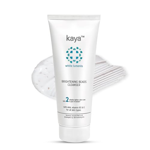 Kaya Clinic Brightening Beads Cleanser, With Aha, Niacinamide, Vitamin E Daily Use Exfoliating & Brightening Face Wash, All Skin Types 100 Ml