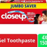 Closeup Long Lasting 18 Hours Fresh Breath & White Teeth Toothpaste(600 G, Pack Of 4)