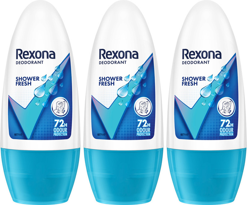 Rexona Shower Fresh Underarm Roll On Deodorant For Women (Po3) Deodorant Roll-On  –  For Women(50 Ml, Pack Of 3)