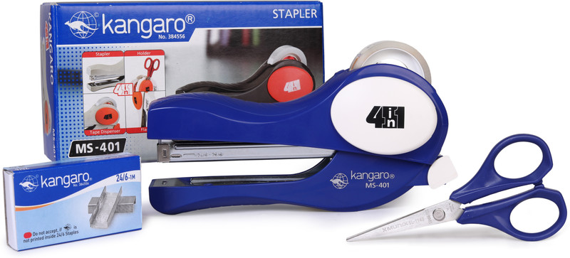 Kangaro Combo Pack Ms-401_R.Blue Ms-401 Combo Pack(4 In 1)_Blue Cordless  Stapler