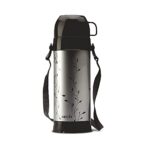 Milton Eiffel 1000 Vacuum Insulated Thermos Flask With Strap To Carry, 910 Ml, 24 Hours Hot & Cold Water Bottle For Office, Hiking, Trekking, Travel, Black