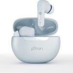 Ptron Bassbuds Vibe W/ 34 Hrs Playback,Clear Calls,13Mm Dynamic Drivers,Bluetooth V5.3 Bluetooth(Grey, True Wireless)