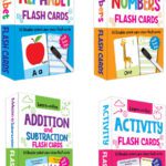 Kiddie Castle Pack Of 4 Flash Cards Alphabets, Numbers, Addition And Subtraction, Activity 120 Double Sided Cards With Free Pen(Multicolor)
