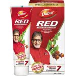 Dabur Red Toothpaste – 750G (250Gx3) Special Edition Pack |Fluoride Free |Helps In Bad Breath Treatment, Cavity Protection, Plaque Removal | For Whole Mouth Health | Power Of 13 Potent Ayurvedic Herbs
