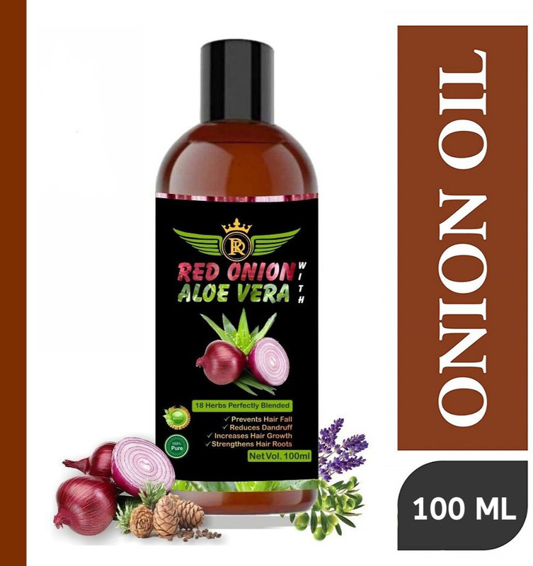 Royal Delight Red Onion With Aloe Vera Hair Oil 100 Ml With 18 Essential Oils For Men And Women Hair Oil(100 Ml)