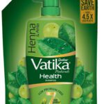 Dabur Vatika Health Shampoo Refill Pouch | With 7 Natural Ingredients | Controls Frizz(1 L)