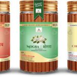 Godsun Premium Rose, Mogra, Chandan, Dry Dhoop Sticks Jar (3×100)300Gm Dhoop Batti Dhoop(Pack Of 3)