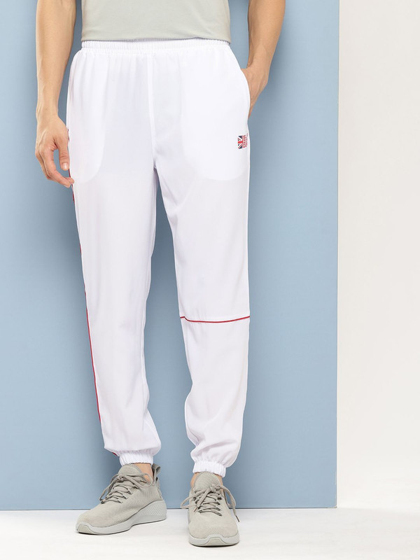 Slazenger Self Design Men White Track Pants