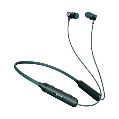 Ptron Newly Launched Tangent Evolve With 34Hrs Playtime, Hd Mic, Pristine Sound, Bluetooth V5.3 With Dual-Device Pairing Wireless In Ear Neckband, Voice Assistant, Type-C Fast Charging & Ipx4 (Green)