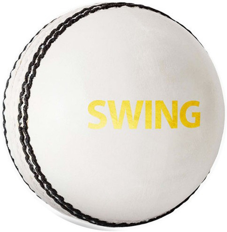Dsc Swing Cricket Leather Ball(Standard, Pack Of 1, White, Gold)